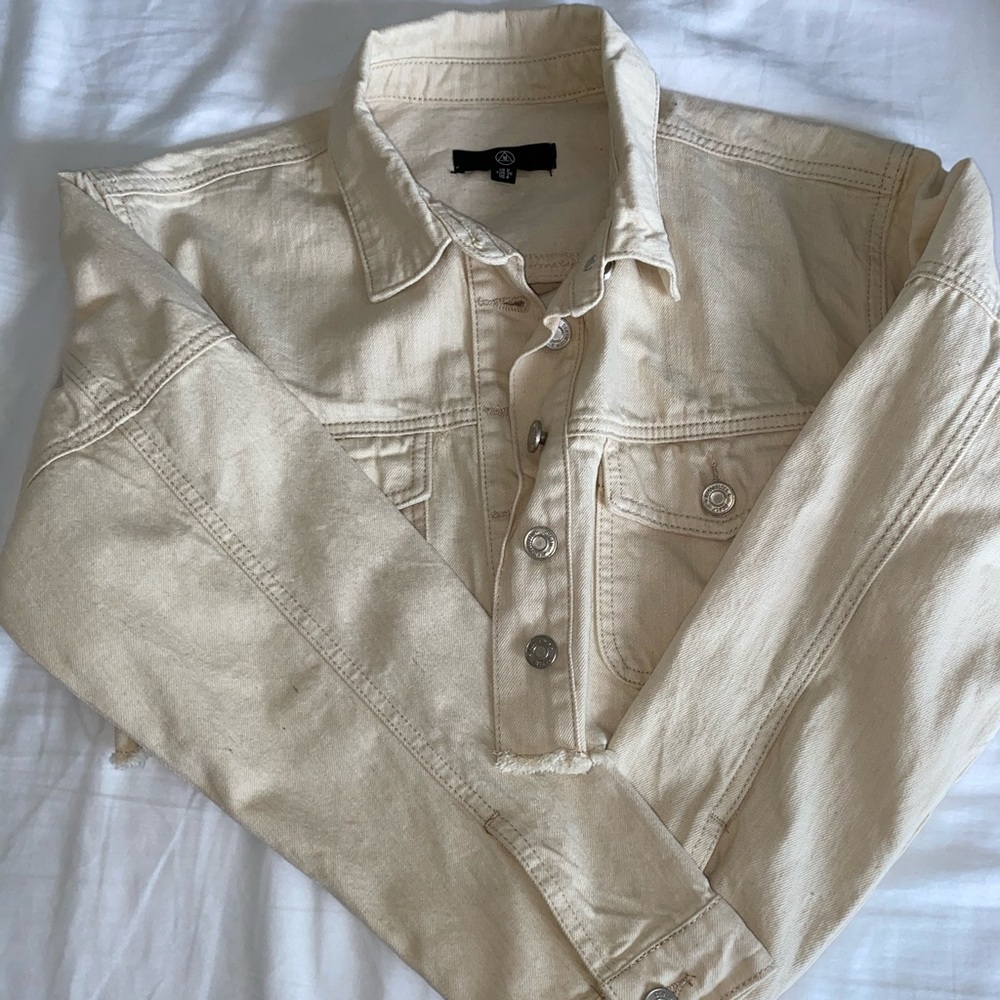 Missguided Petite co-ord cropped denim jacket